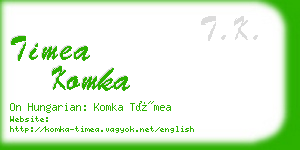 timea komka business card